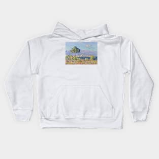 Antibes, View of the Notre-Dame Plateau by Claude Monet Kids Hoodie